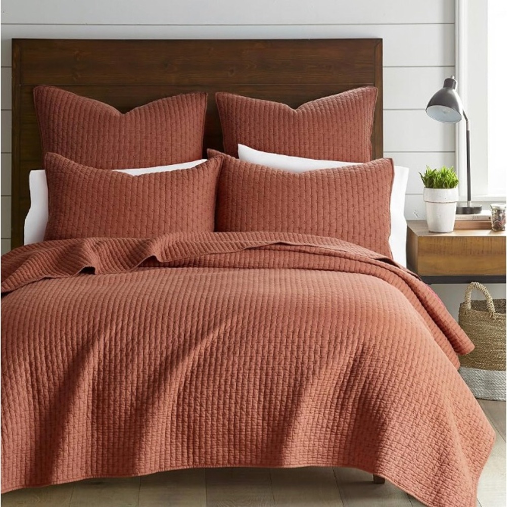 Levtex Adobe Cross Stitched Cotton Quilt Set, King